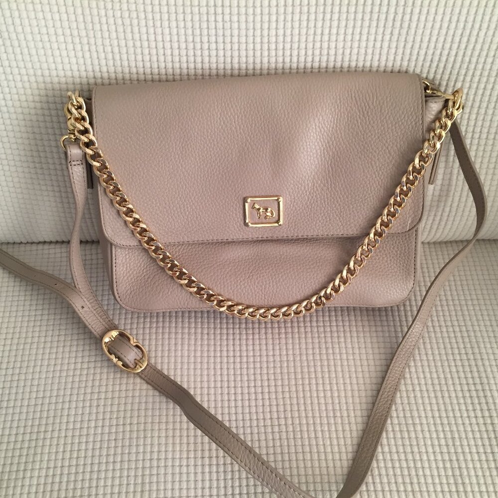 EMMA FOX LEATHER CONVERTIBLE HANDBAG, NWOT